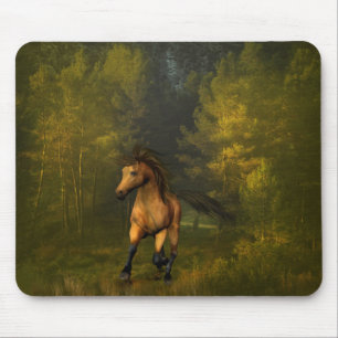 Mousepad Cavalo de Pele-Frio no Bocal Florestal