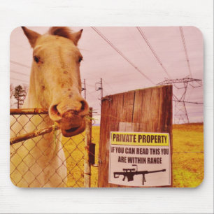 Mousepad Cavalo de Propriedade Privada Rosa