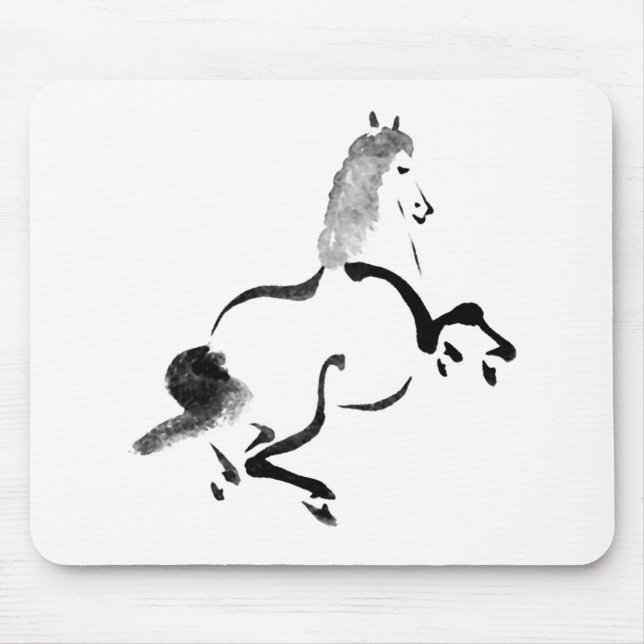 Mousepad Cavalo do chinês do vintage (Frente)