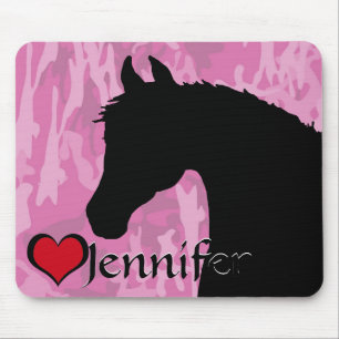 Mousepad Cavalo do Coração (camo rosa)