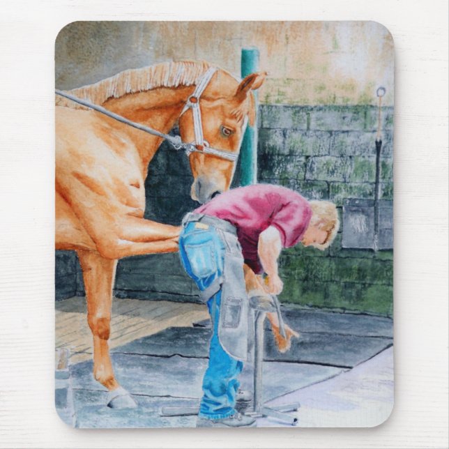 Mousepad Cavalo e Farrier (Frente)
