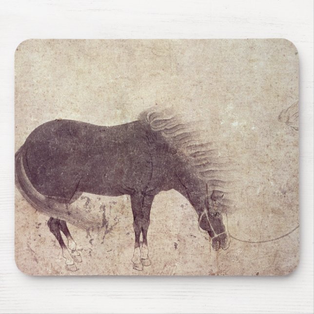 Mousepad Cavalo e noivo no inverno (Frente)