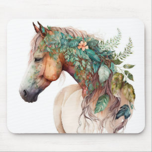 Mousepad Cavalo Floral Estonteante