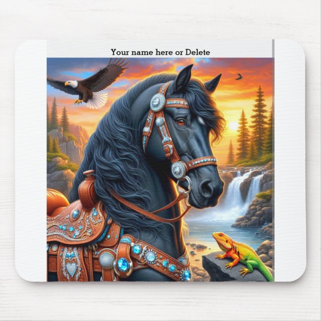 Mousepad Cavalo Frísia Ocidental (Frente)