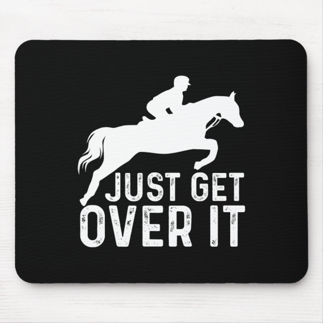 Mousepad Cavalo Inglês Andando Caçador Jumper Girl Horsebac (Frente)