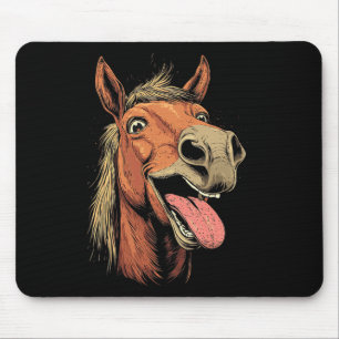 Mousepad Cavalo legal Que Mostra Cavalos De Língua Que Anda