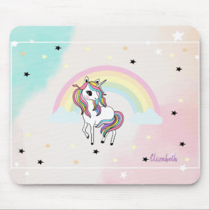 Mousepad Cavalo Mágico, Arco-íris, Estrelas