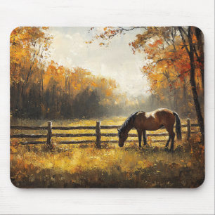 Mousepad Cavalo na Pintura da Hora do Ouro de Campo