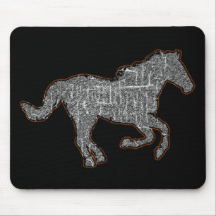 Mousepad cavalo negro