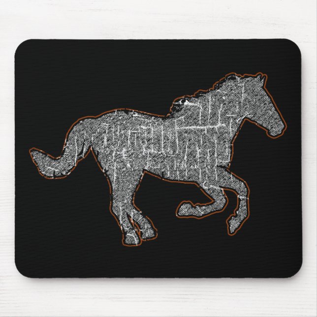 Mousepad cavalo negro (Frente)