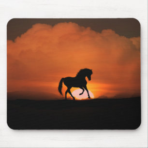 Mousepad Cavalo no Plantador do Mouse Sunset