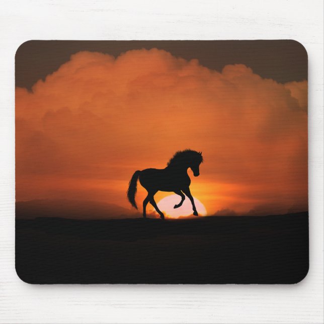 Mousepad Cavalo no Plantador do Mouse Sunset (Frente)