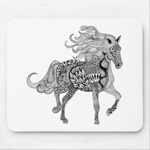 Mousepad Cavalo preto inspirado