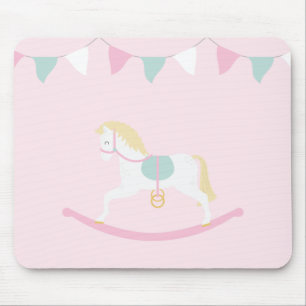 Mousepad Cavalo Rosa Rocking