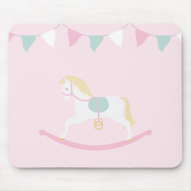 Mousepad Cavalo Rosa Rocking (Frente)