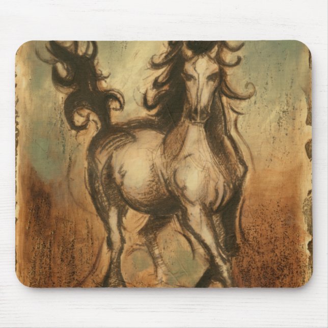 Mousepad Cavalo selvagem e cores quentes (Frente)