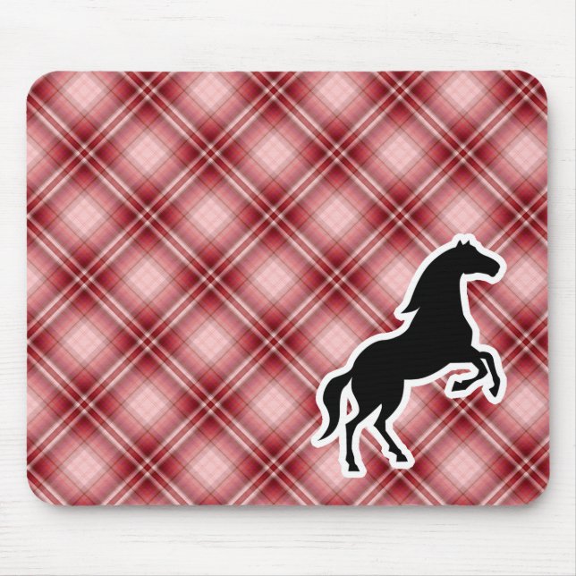 Mousepad Cavalo vermelho da xadrez (Frente)