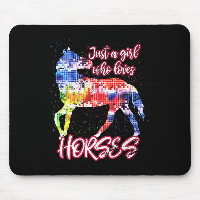 Mousepad Cavalos-animais cavaleiros equestres (Frente)