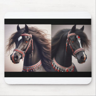 Mousepad Cavalos Árabes Negros