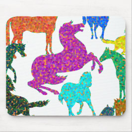Mousepad Cavalos Arco-Íris - "Dotty sobre Cavalos!"