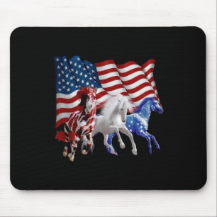 Mousepad Cavalos - Bandeira Americana