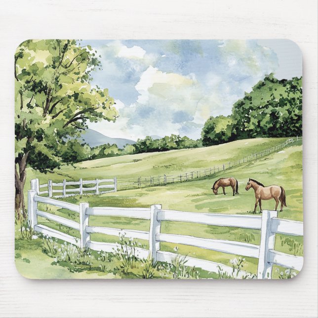 Mousepad Cavalos da Fazenda Green Pastures (Frente)
