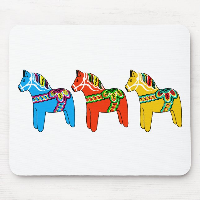 Mousepad Cavalos de Dala do sueco (Frente)
