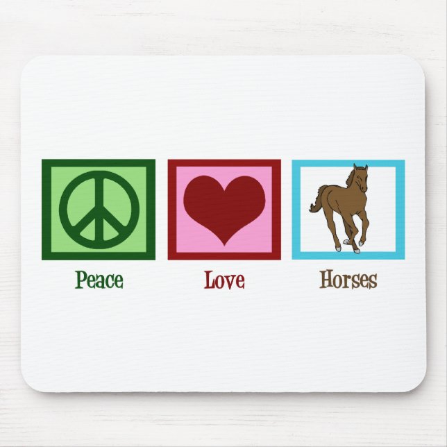 Mousepad Cavalos de Paz e Amor (Frente)