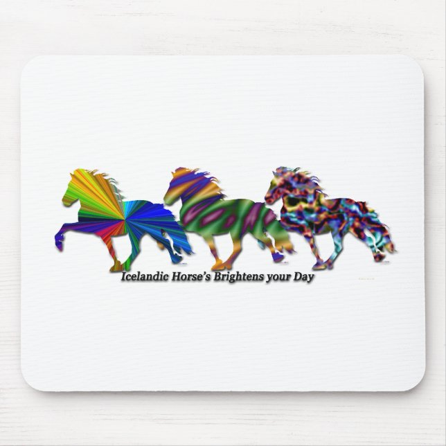 Mousepad Cavalos islandeses selvagens (Frente)