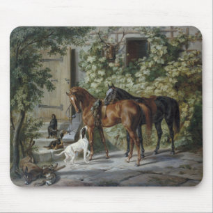 Mousepad Cavalos no Porch (por Albrecht Adam)