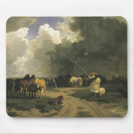 Mousepad Cavalos numa tempestade (equino)