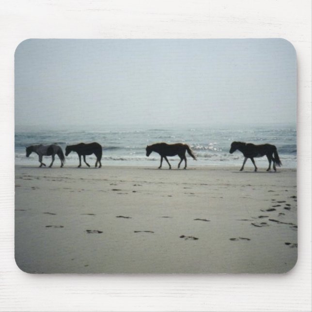 Mousepad Cavalos selvagens na ilha de Assitique (Frente)