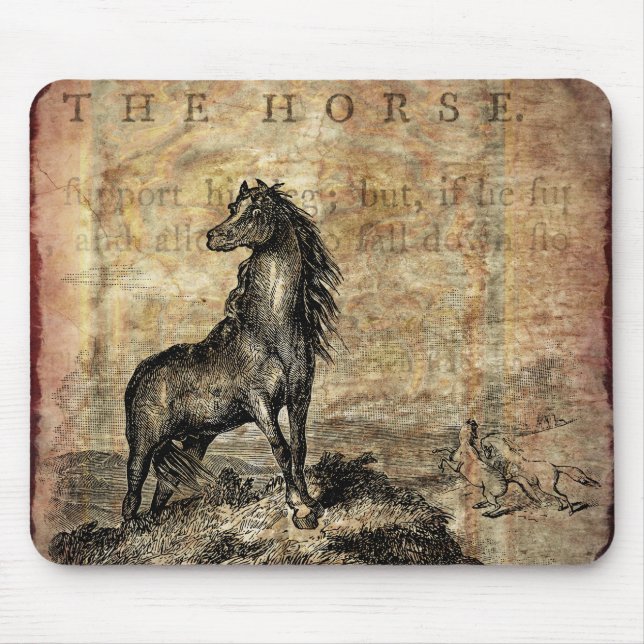 Mousepad Cavalos Vintage Cristo e Cavalos Árabes (Frente)