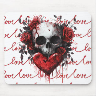 Mousepad Caveira & Coração “Amor”