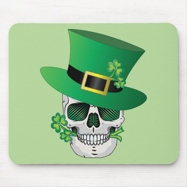 Mousepad Caveira de Leprechaun Irlandês (Frente)