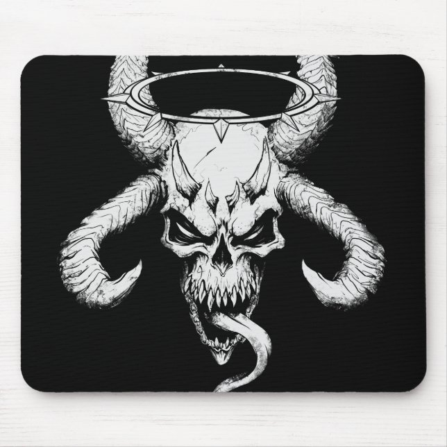 Mousepad Caveira divina de Preto Mortal (Frente)