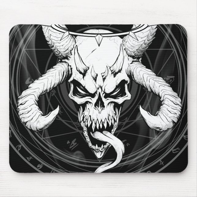 Mousepad Caveira divina do rato negro morto (Frente)