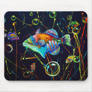 Mousepad CBjork, disparador havaiano do recife dos peixes