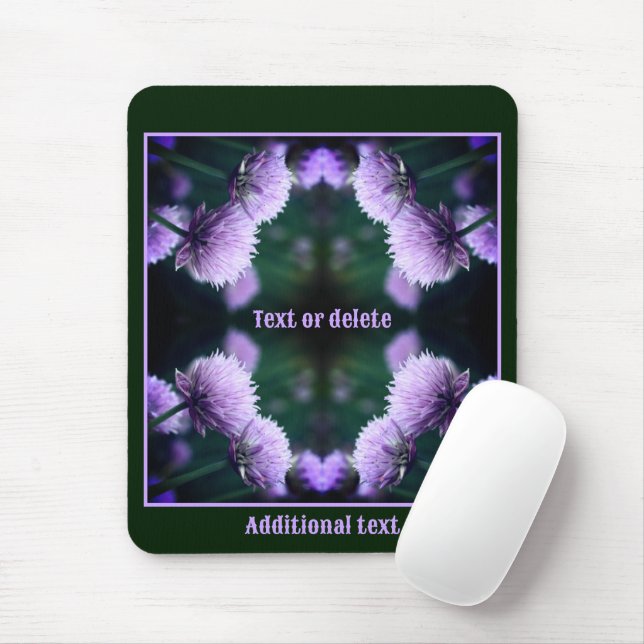 Mousepad Cebola de Scalhão Roxo de Flor Personalizada (Com mouse)