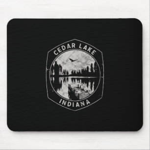 Mousepad Cedar Lake Indiana férias ao ar livre Vintage