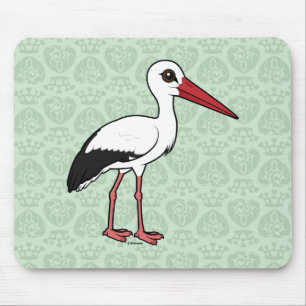Mousepad Cegonha branca de Birdorable