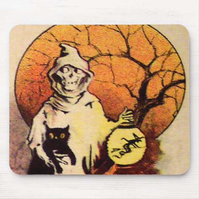 Mousepad Ceifador (Cartão Vintage de Halloween) (Frente)