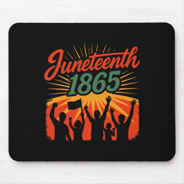 Mousepad Celebração da Unidade do Juneteenth História Negra (Frente)