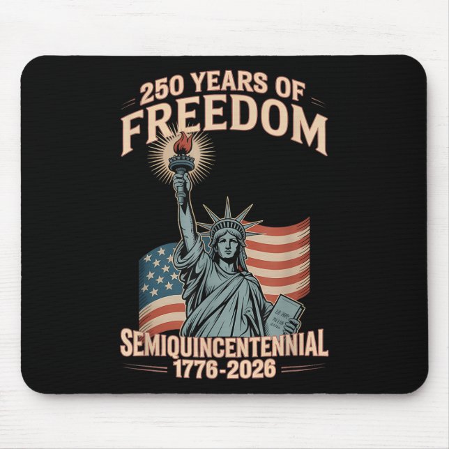 Mousepad Celebração do 250º Aniversário Americano 250 Anos  (Frente)