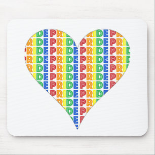 Mousepad Celebração LGBT Orgulho gay Mês Arco-Íris Coração