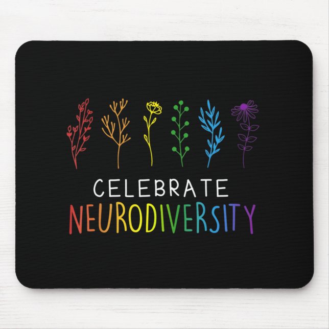Mousepad CELEBRAR NEURODIVERSIDADE Autismo Sensibilização F (Frente)