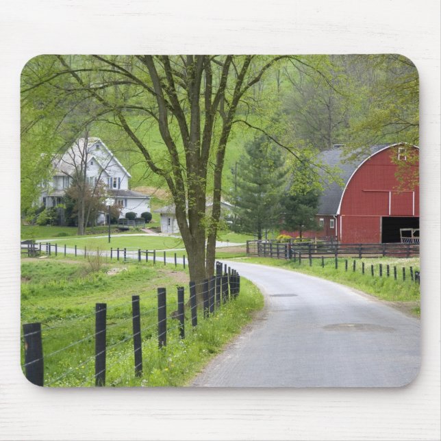 Mousepad Celeiro vermelho e casa de fazenda perto de Berlim (Frente)