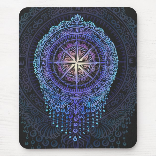 Mousepad Celestial Compass Mandala (Frente)