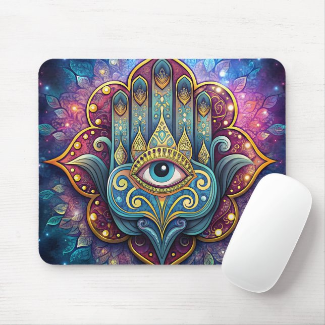Mousepad Celestial Hamsa  (Com mouse)