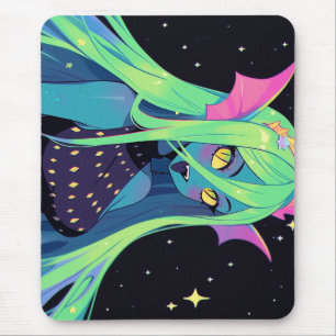 Mousepad Celestial Neon Mermaid - Kawaii Siren Sósmico Vibe